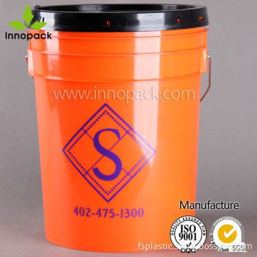 20L 18kg Grease Container Plastic Bucket with Spout Lid